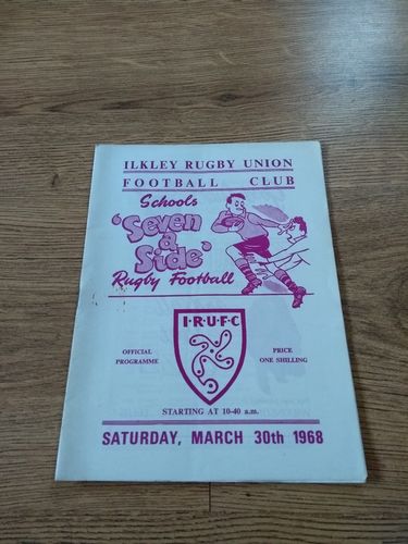 Ilkley 1968 Schools Sevens Rugby Programme