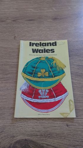 Ireland v Wales 1980 Rugby Programme
