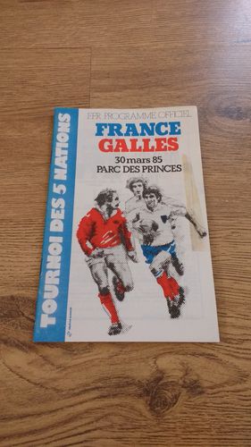 France v Wales 1985 Rugby Programme