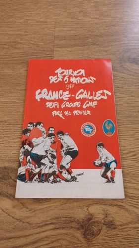 France v Wales 1987 Rugby Programme