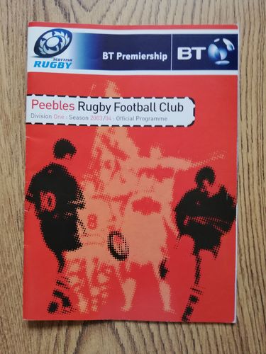 Peebles v Heriots FP Oct 2003 Rugby Programme