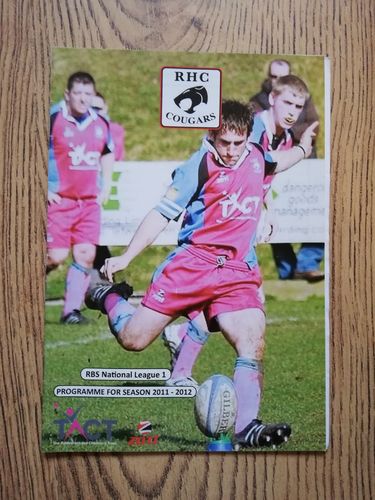 RHC Cougars v Livingston Oct 2011 Rugby Programme