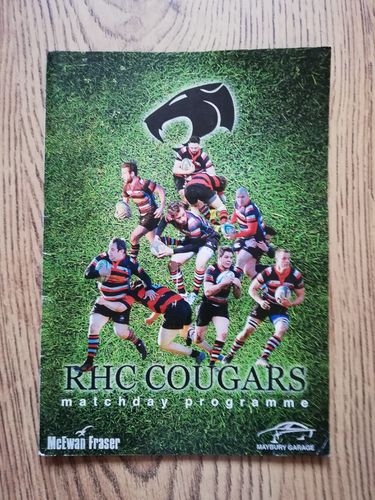 RHC Cougars v Lasswade Jan 2015 Rugby Programme