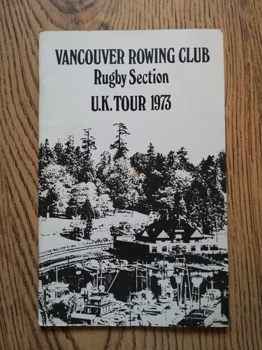 Vancouver Rowing Club Rugby Section 1973 UK Tour Brochure