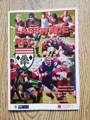 Lasswade v RHC Cougars Oct 2014 Rugby Programme
