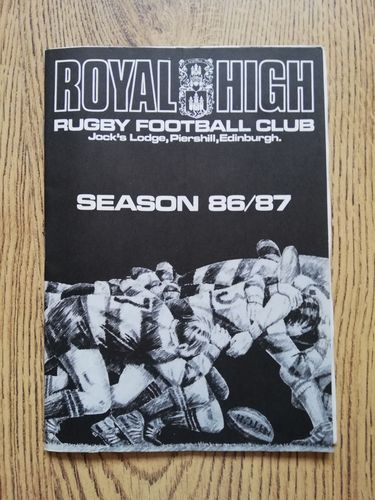 Royal High v Howe of Fife Feb 1987 Rugby Programme