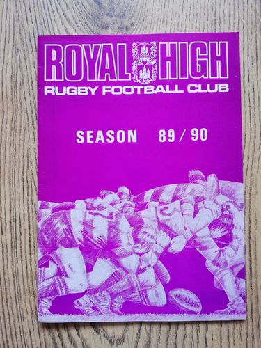 Royal High v Morgan Academy FP Sept 1989 Rugby Programme
