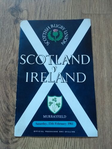 Scotland v Ireland 1961 Rugby Programme