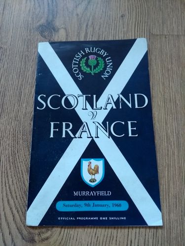 Scotland v France 1960 Rugby Programme