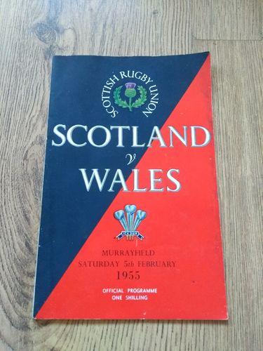 Scotland v Wales 1955 Rugby Programme with Press Report