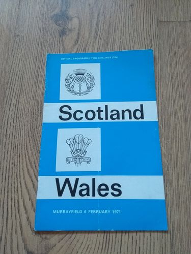 Scotland v Wales 1971 Rugby Programme
