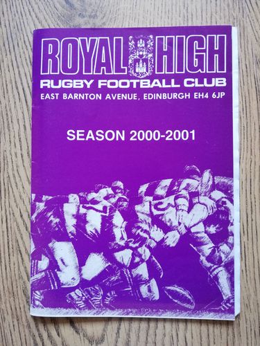 Royal High v Madras College FP Jan 2001 Rugby Programme