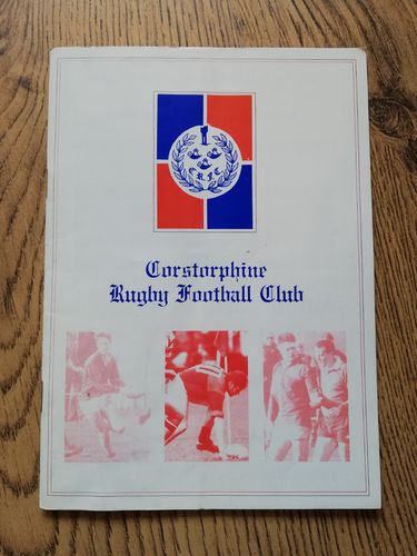 Corstorphine v Royal High Oct 1990 Rugby Programme