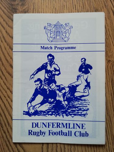 Dunfermline v Royal High 1985 Rugby Programme