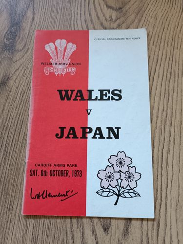 Wales v Japan 1973 Rugby Programme