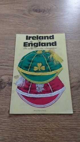 Ireland v England 1979 Rugby Programme