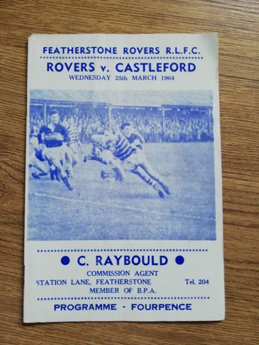 Featherstone v Castleford Mar 1964 RL Programme