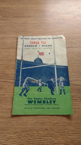 Barrow v Wigan 1951 Challenge Cup Final Rugby League Programme