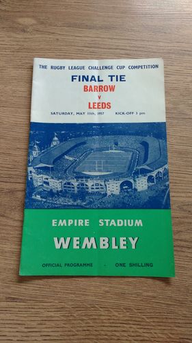 Barrow v Leeds 1957 Challenge Cup Final Rugby League Programme