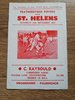 Featherstone v St Helens Sept 1964 RL Programme