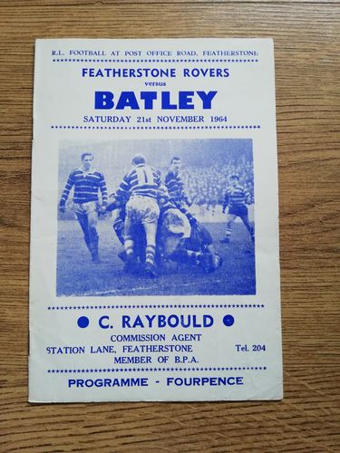 Featherstone v Batley Nov 1964 RL Programme