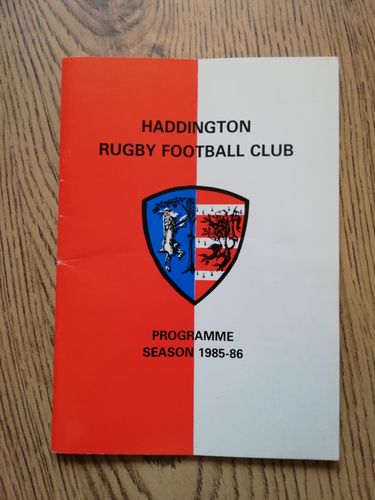 Haddington v Royal High Oct 1985 Rugby Programme