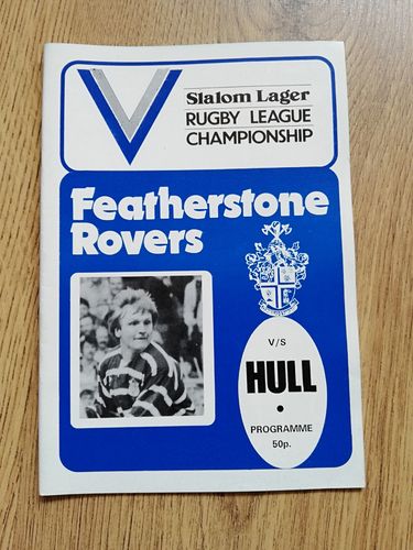 Featherstone v Hull 1984-85 John Marsden Benefit RL Programme