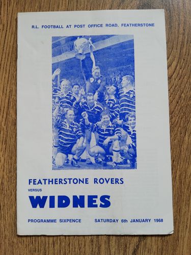 Featherstone v Widnes Jan 1968 Rugby League Programme