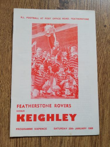 Featherstone v Keighley Jan 1968 Rugby League Programme
