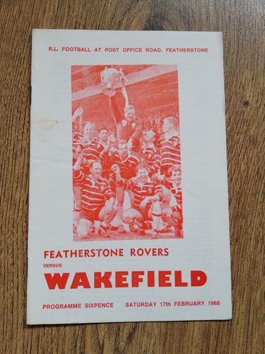 Featherstone v Wakefield Feb 1968 Rugby League Programme