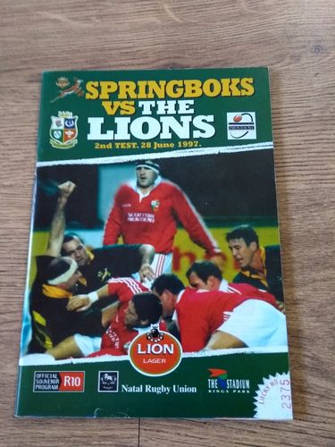 South Africa v British Lions 2nd Test 1997 Signed Rugby Programme
