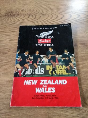 New Zealand v Wales 2nd Test 1988 Rugby Programme