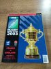 France v England 2003 Rugby World Cup Semi-Final Programme