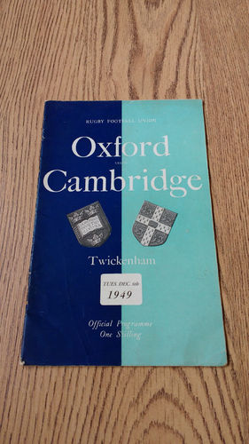 Oxford University v Cambridge University 1949 Rugby Programme