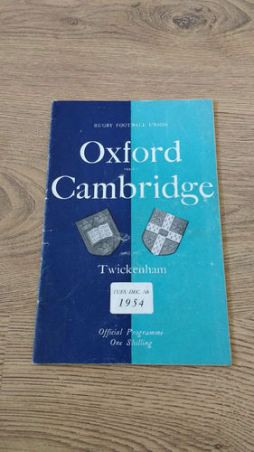 Oxford University v Cambridge University 1954 Rugby Programme