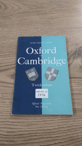 Oxford University v Cambridge University 1956 Rugby Programme