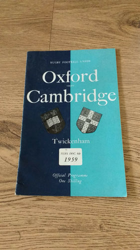 Oxford University v Cambridge University 1959 Rugby Programme