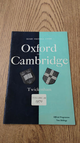 Oxford University v Cambridge University 1970 Rugby Programme