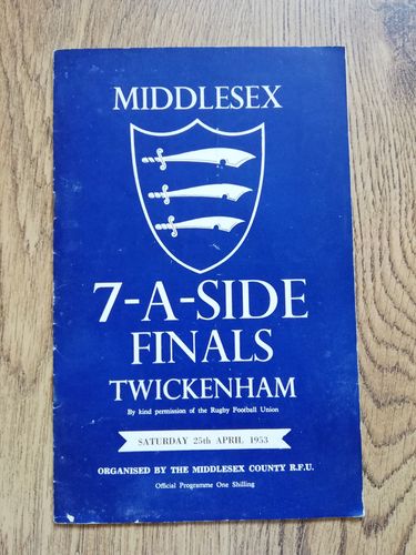 Middlesex Sevens 1953 Rugby Programme