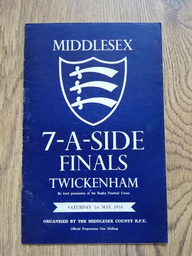 Middlesex Sevens 1954 Rugby Programme