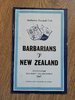 Barbarians v New Zealand 1967 Rugby Programme