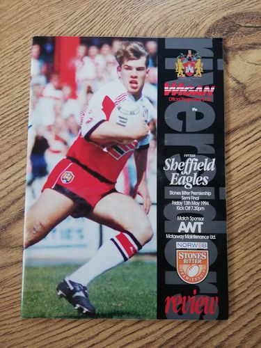 Wigan v Sheffield Eagles May 1994 Premiership Semi-Final RL Programme