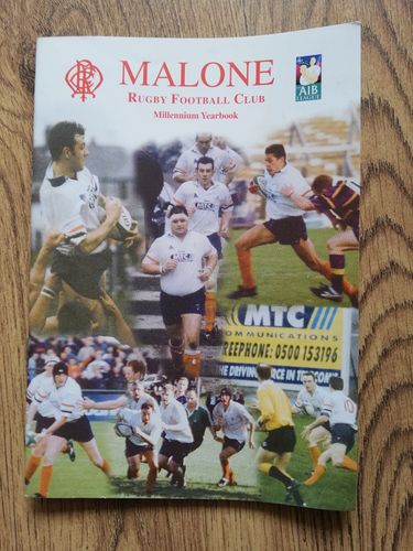 Malone v City of Derry Feb 2000 Rugby Programme