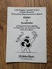 Ulster Schools v Australia Schools 1986 Rugby Programme