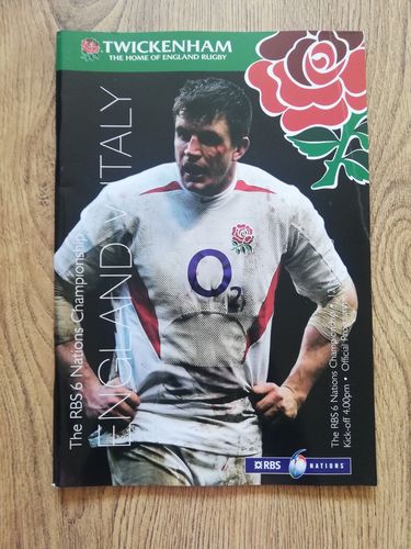 England v Italy March 2005 Rugby Programme