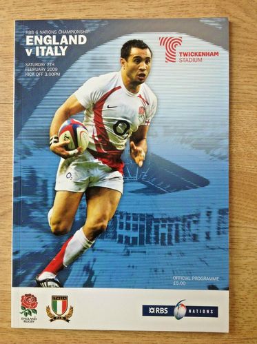England v Italy 2009 Rugby Programme