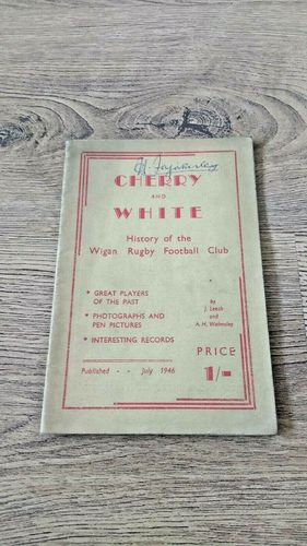 'Cherry and White' History of Wigan 1946 Rugby League Brochure