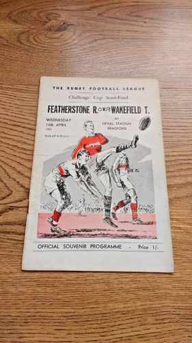 Featherstone v Wakefield 1962 Challenge Cup Semi-Final Rugby League Programme