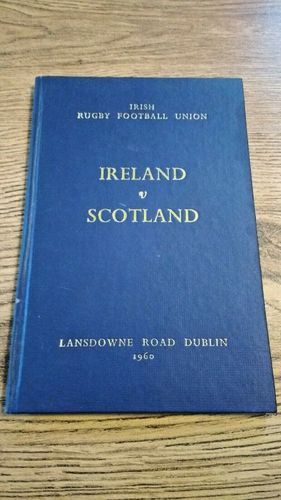 Ireland v Scotland 1960 Presentation Rugby Programme