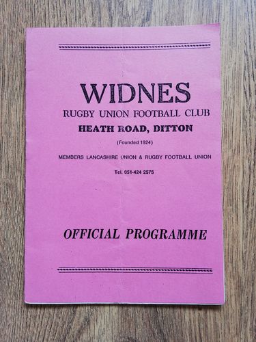 Widnes v Oldham Feb 1978 Lancashire Cup Rugby Programme
